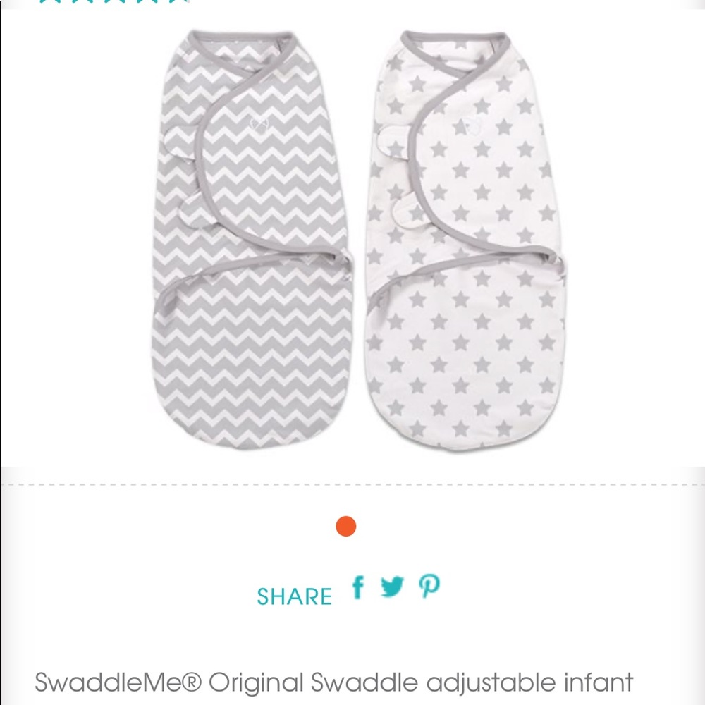 2 pack swaddle me infant swaddle S/M